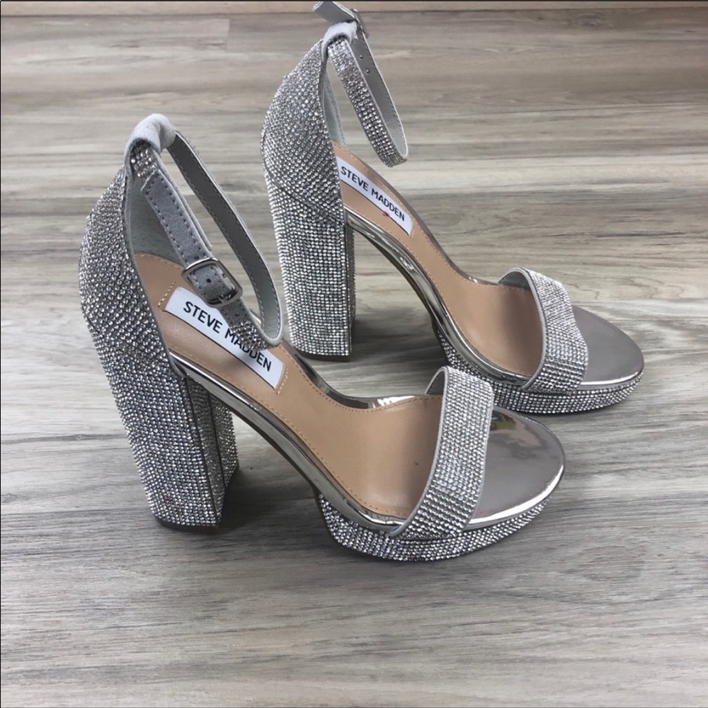 Steve Madden rhinestone platform sandals